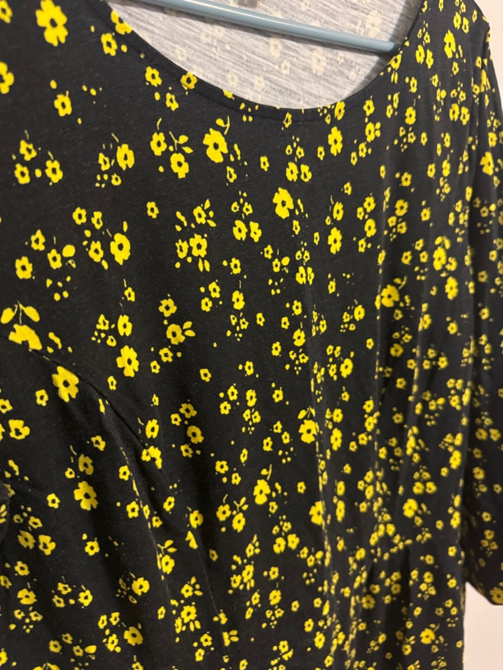 Boden Black Dress with Yellow Floral Print Women’s 14 R - Picture 5 of 6